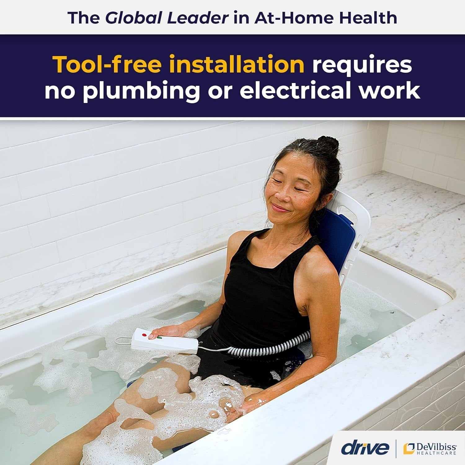 Bellavita Whisper Drive Medical Bath Lift 477150312 Bath Lift Chair Blue (712)2