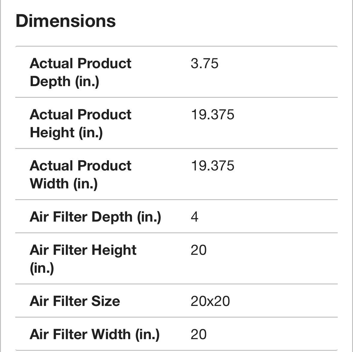 American Air Filter Flanders AC Furnace Air Filters 20x20x4  179-411-700, 6 pack3