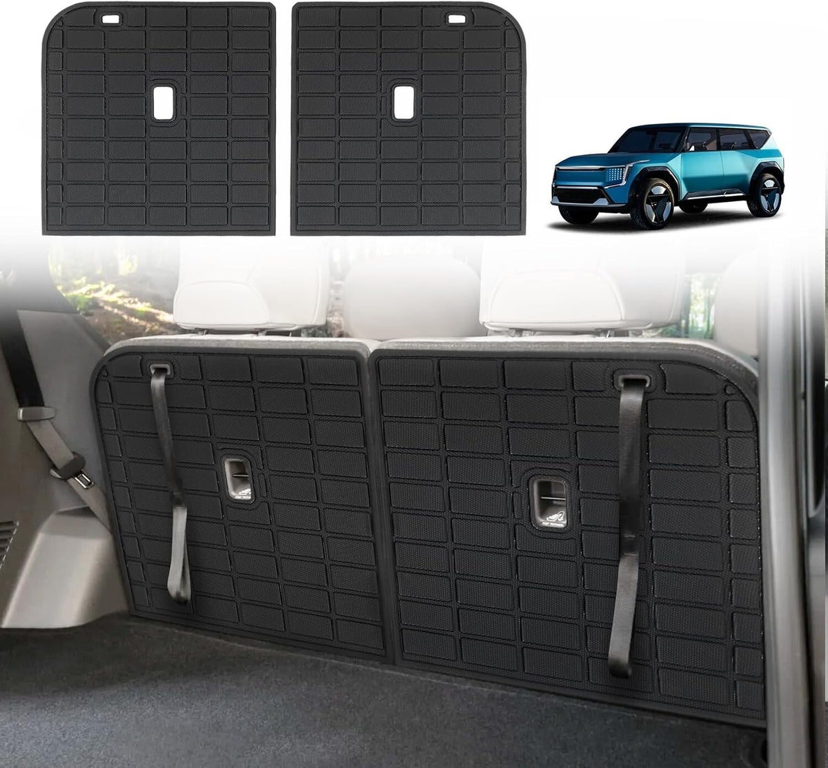 Kia EV9 2024-2025  TPE 3rd Row Seats Back Mat (6-Seat Seats Back Mat) 14590