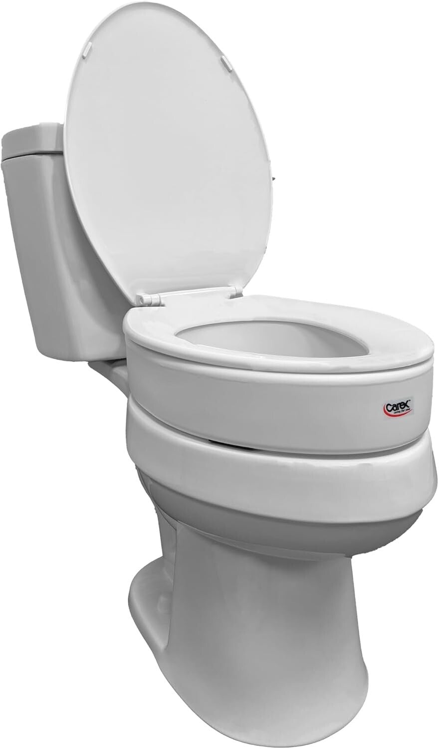 Carex Toilet Seat Riser, Elongated Raised Toilet Seat Adds 3.5 inches (1266)0