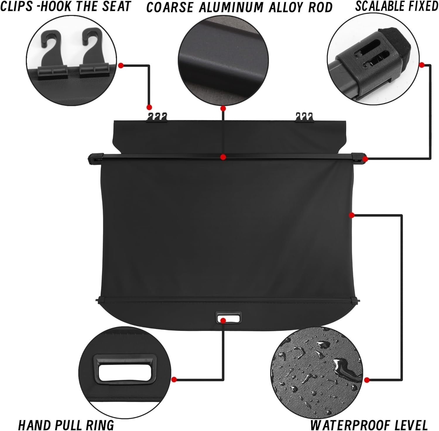 Cargo Shade Cover Fit for Toyota Highlander 2020-2025 (1382)4
