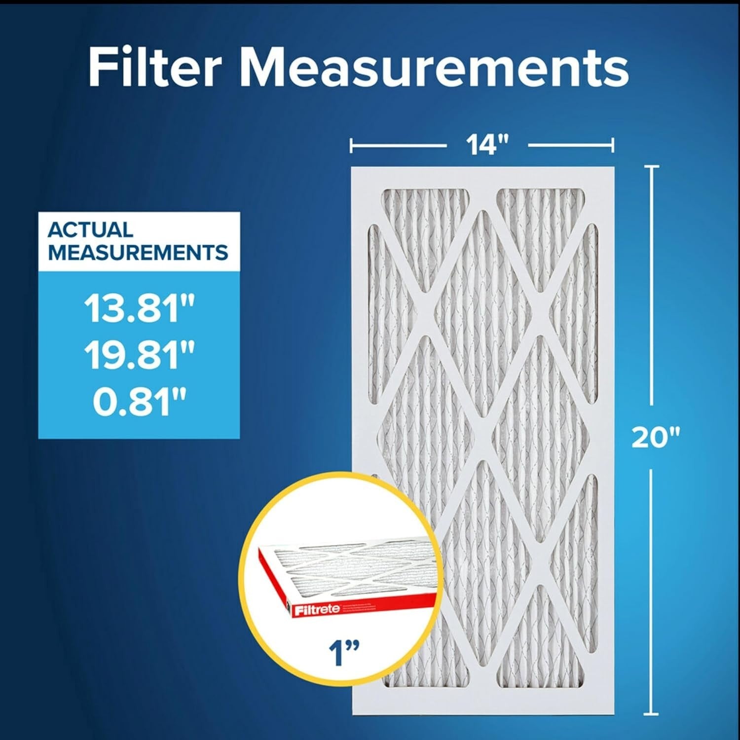 Filtrete 14x20x1 AC Furnace Air Filter MERV 11 MPR 1000 2 Pack (581)2